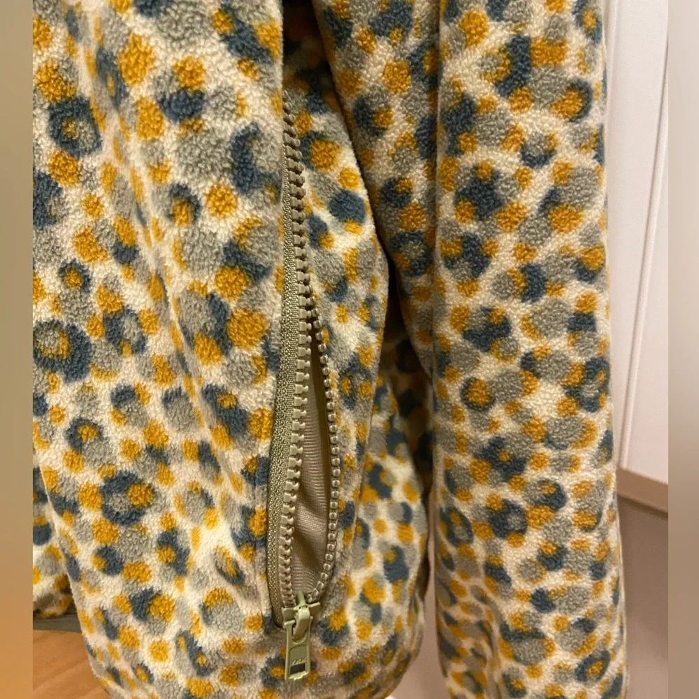 Nike Logo Multi Color Print Full Zip High Neck Fleece Jacket XXL - Picture 7 of 7